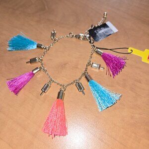 INC Popsicle Pink Metal Popsicle Tassle Bracelet Summer Fashion NWT and box